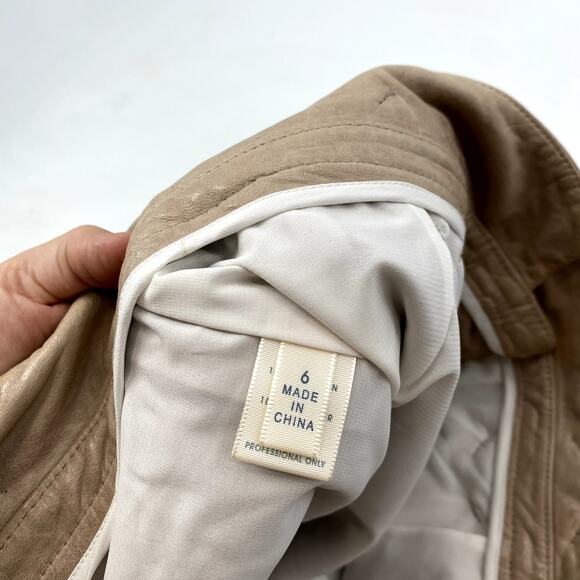 Rebecca Minkoff tan leather lace up moto shorts - Picture 7 of 8